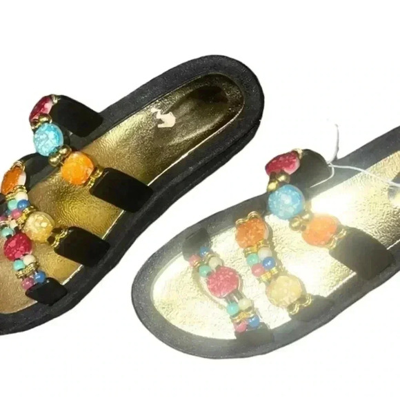 BEAUTIFUL SANDALS SUMMER SANDALS JEWELED SANDALS - Picture 4 of 6